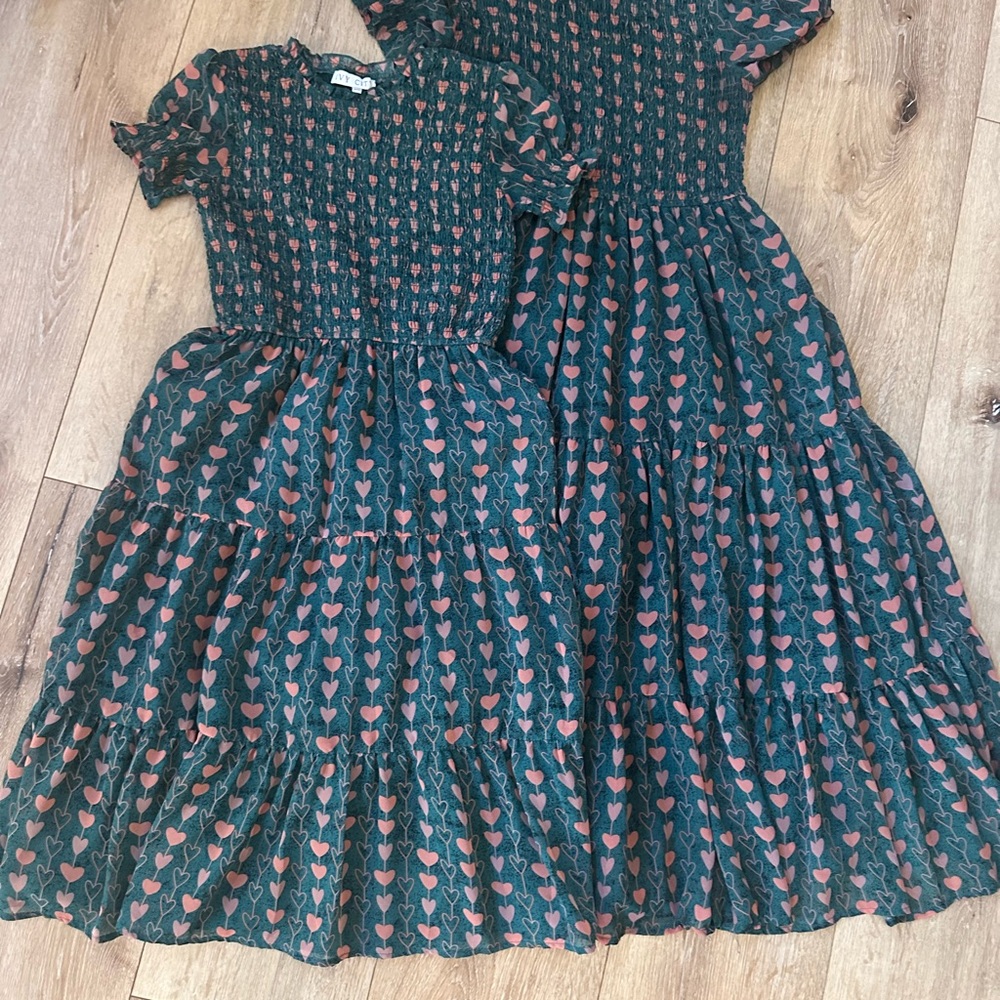 Ivy City Mommy and Me dresses with Heart Design